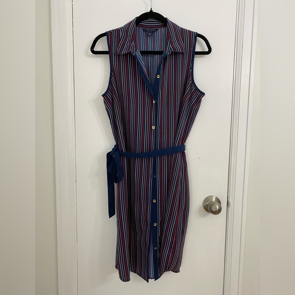 Tommy Hilfiger Striped Blue and Red Dress